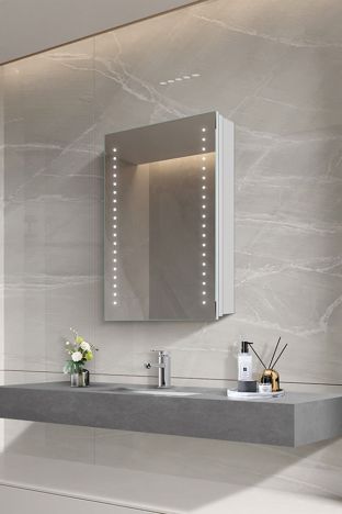 Sheva battery powered LED bathroom cabinet