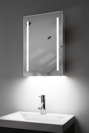 Calais demister bathroom cabinet with Bluetooth audio & ambient under lighting