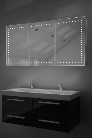 Petros Three Door LED Bathroom Mirror Cabinet