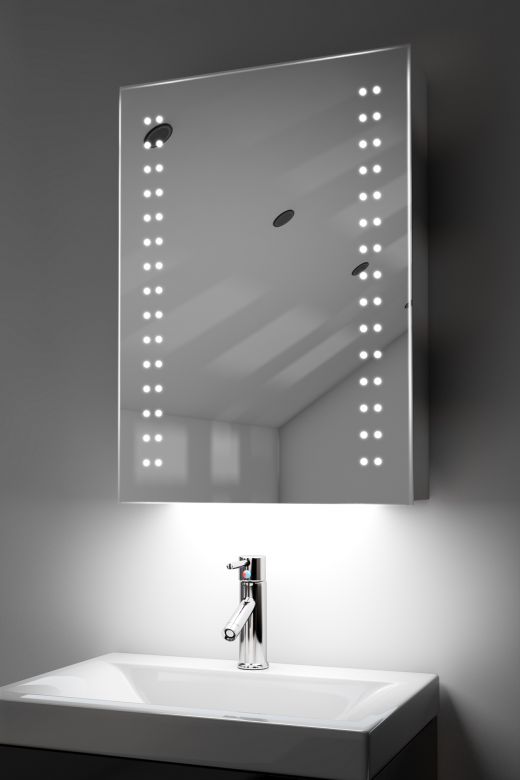 Halina demister bathroom cabinet with ambient under lighting
