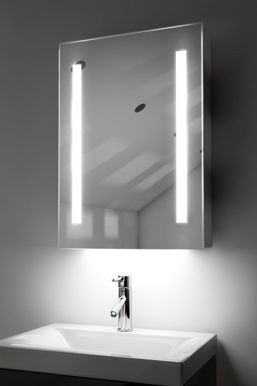 Jace demister bathroom cabinet with colour change under lighting