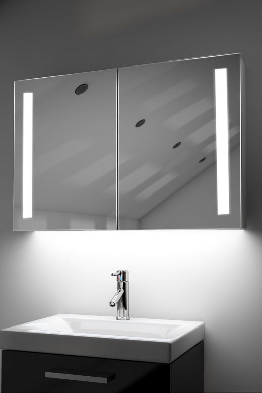 Julius demister bathroom cabinet with ambient under lighting