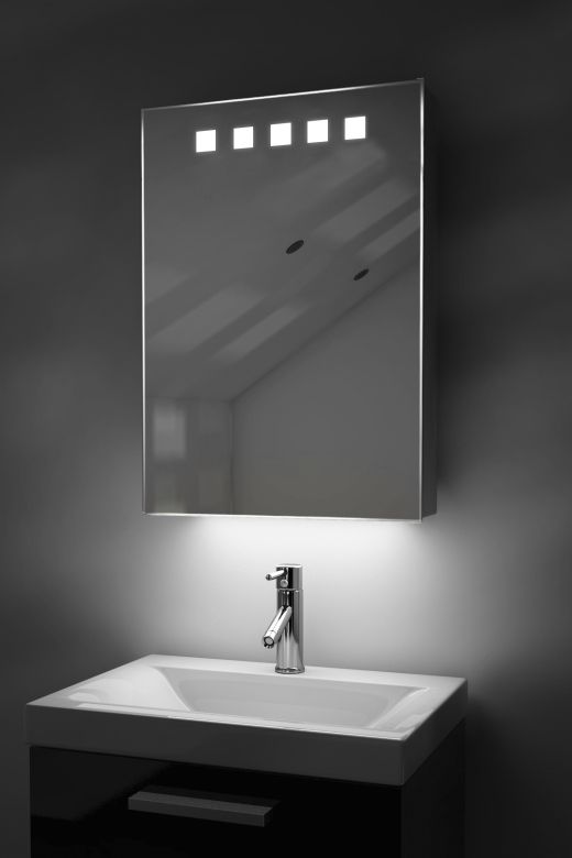 Deva demister bathroom cabinet with ambient under lighting