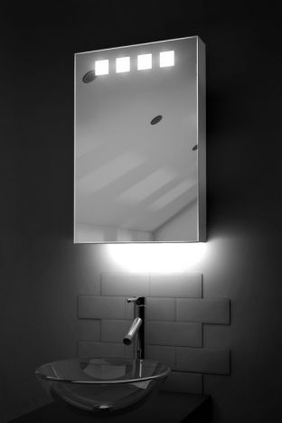 Nova demister bathroom cabinet with Bluetooth & ambient under light