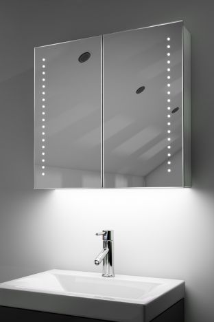 Nellis demister bathroom cabinet with colour change under lighting